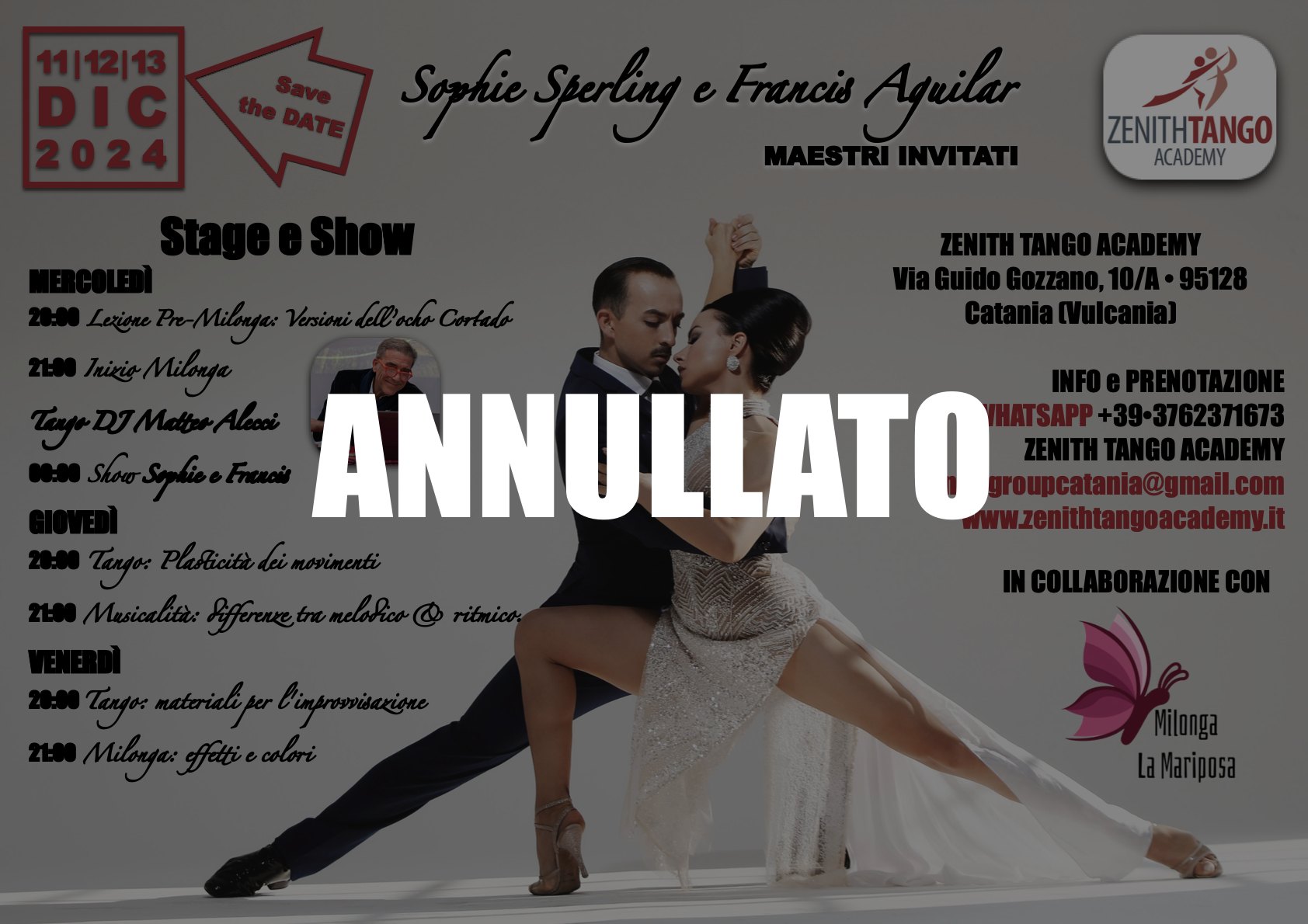Stage e Show by Sophie Sperling e Francis Aguilar a Catania