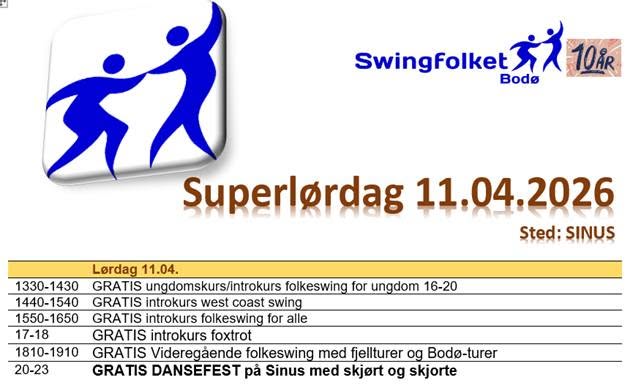 Superlørdag: gratis kurs og dansefest - på SINUS!