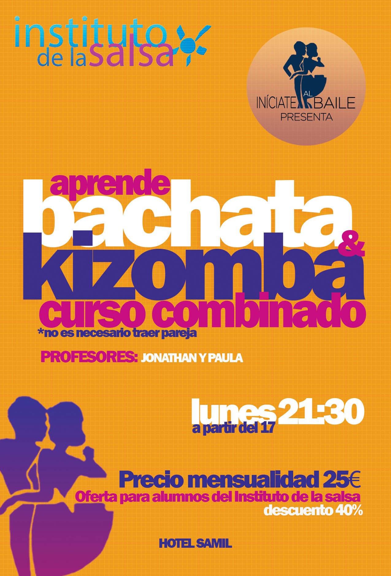 CURSO COMBINADO DE BACHATA Y KIZOMBA CON JONATHAN Y PAULA