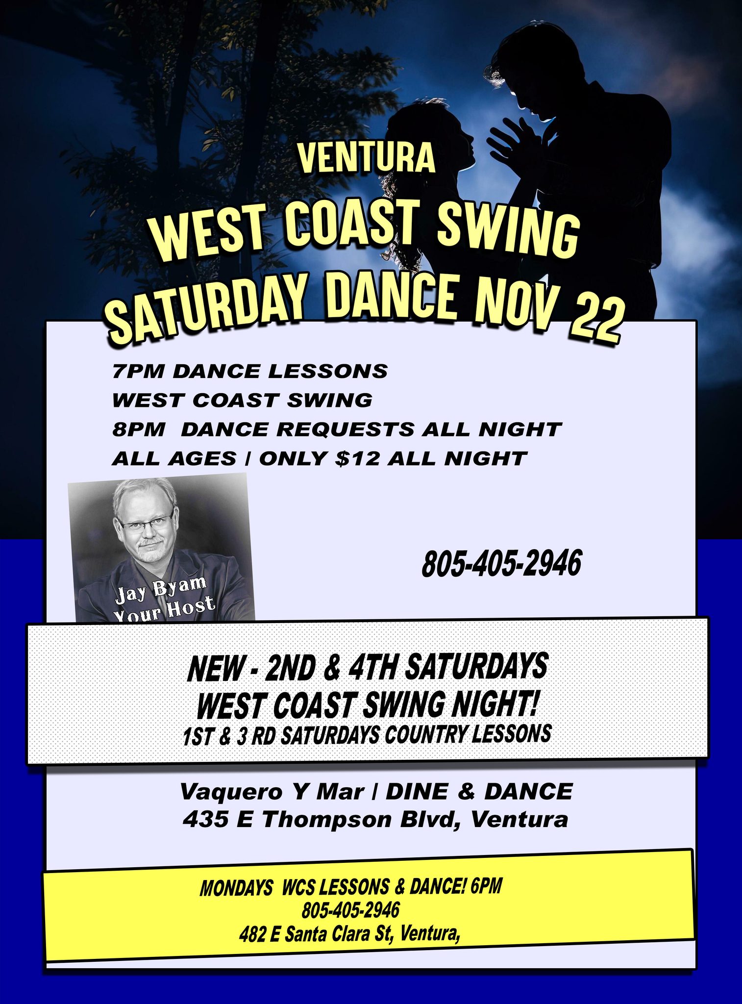 VENTURA West Coast Swing 2ND & 4TH SATURDAY DANCE