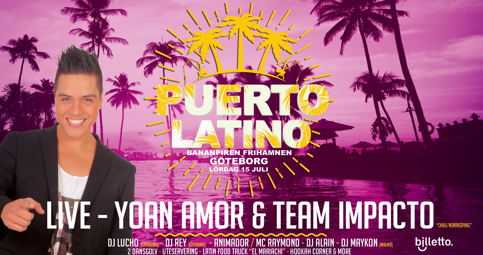Puerto Latino - Live Yoan Amor & Team Impacto - Lördag 15 Juli