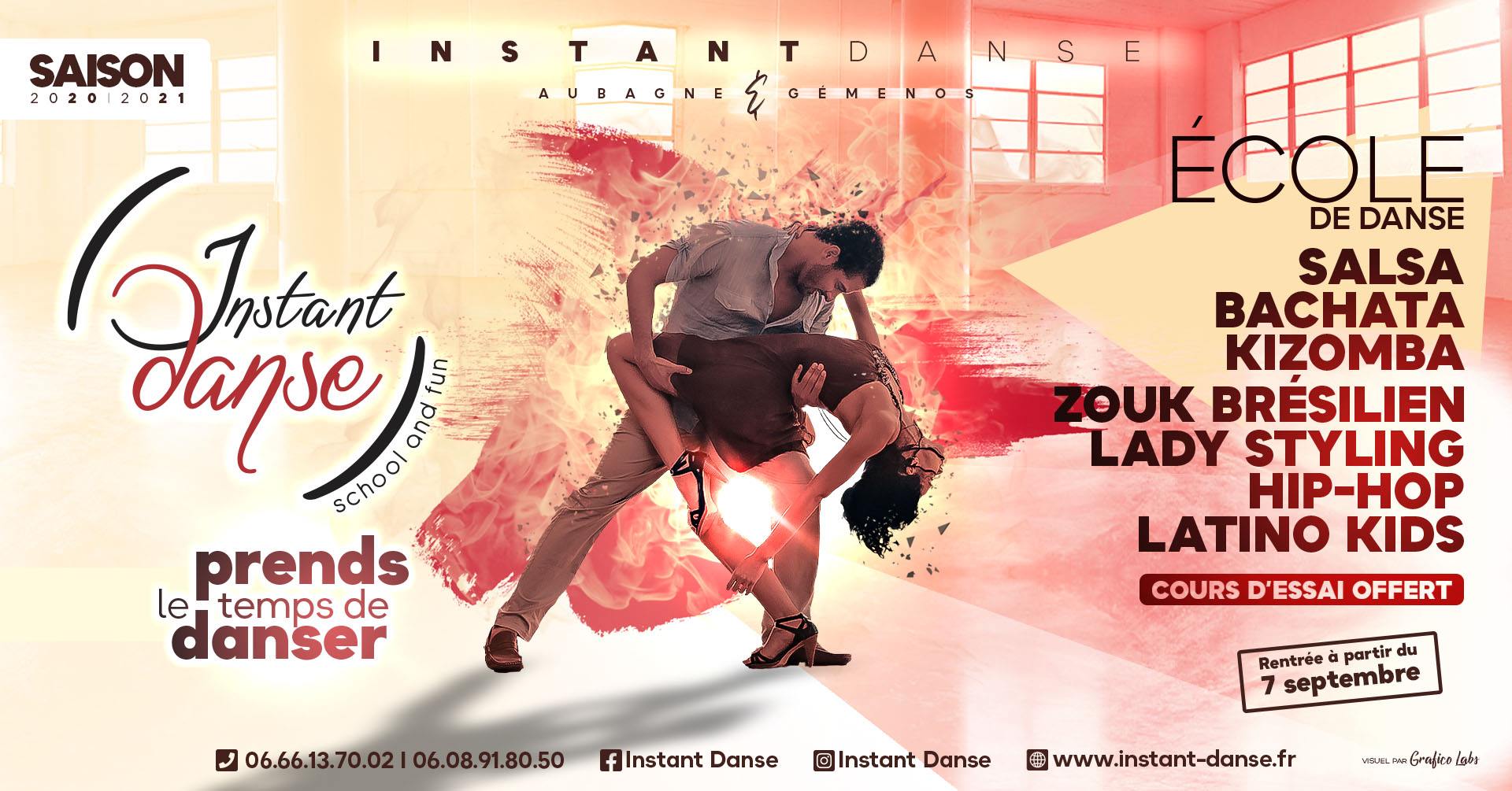 Cours Hebdomadaires à Instant Danse : Rentrée 2020