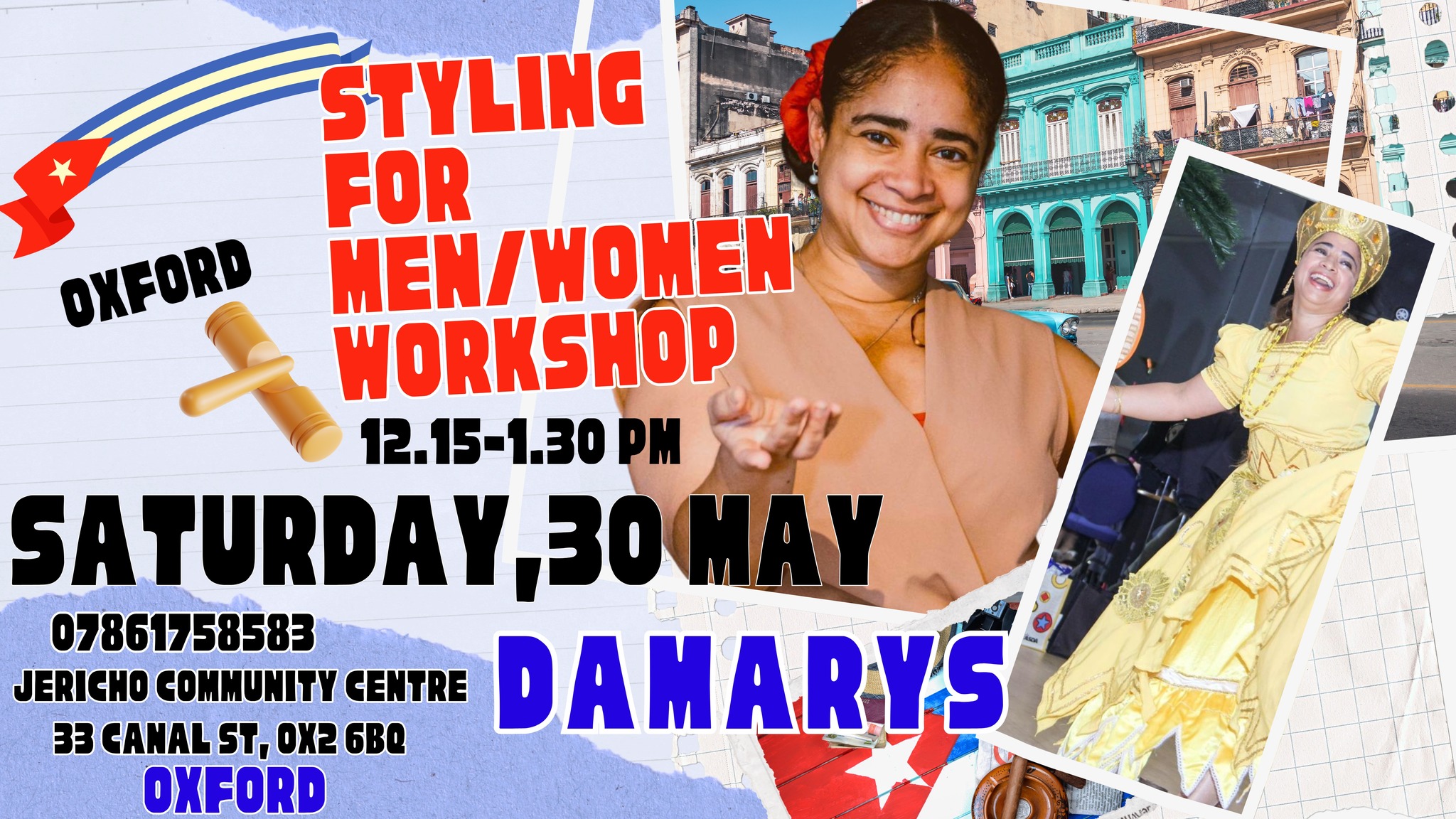 Cuban Styling for Men & Women Sat 30 May