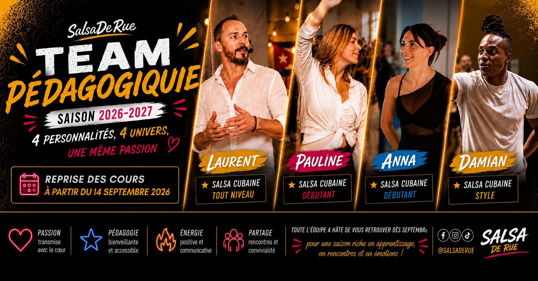 REPRISE DES COURS SALSADERUE SAISON 2026-2027