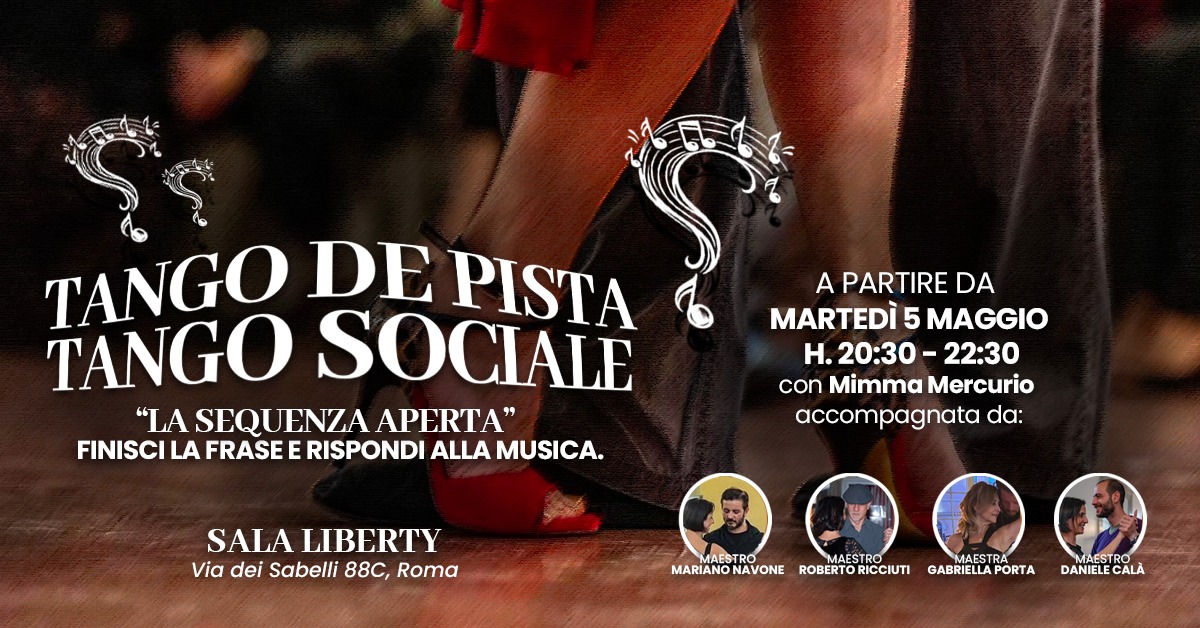 Tango de pista - La sequenza aperta