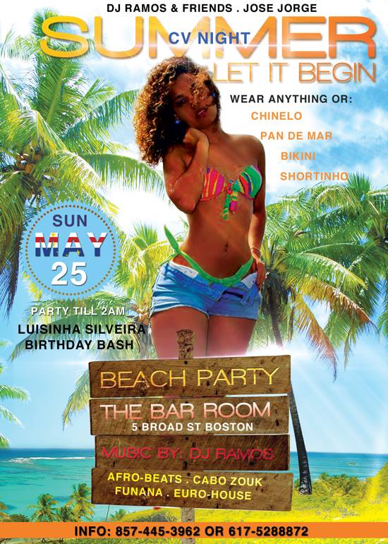 DJ RAMOS AND FRIENDS & JOSE JORGE PRESENT: BEACH PARTY AT THE BAR ROOM NIGHT CLUB *** DOWNTOWN BOSTON