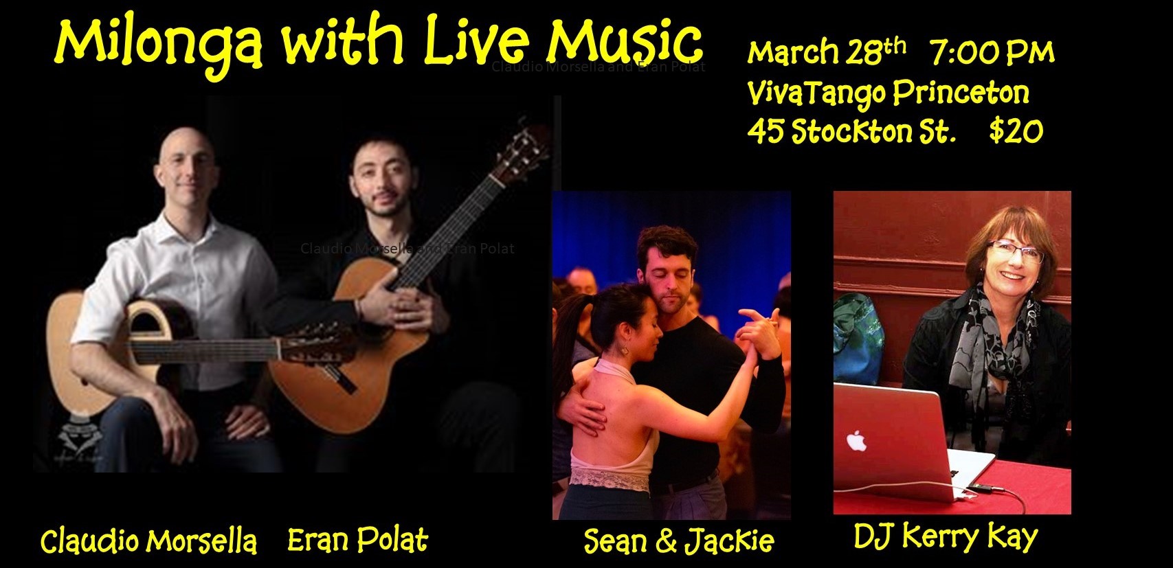 Milonga with LIve Music by Claudio Morsella and Eran Polat plus DJ Kerry Kay