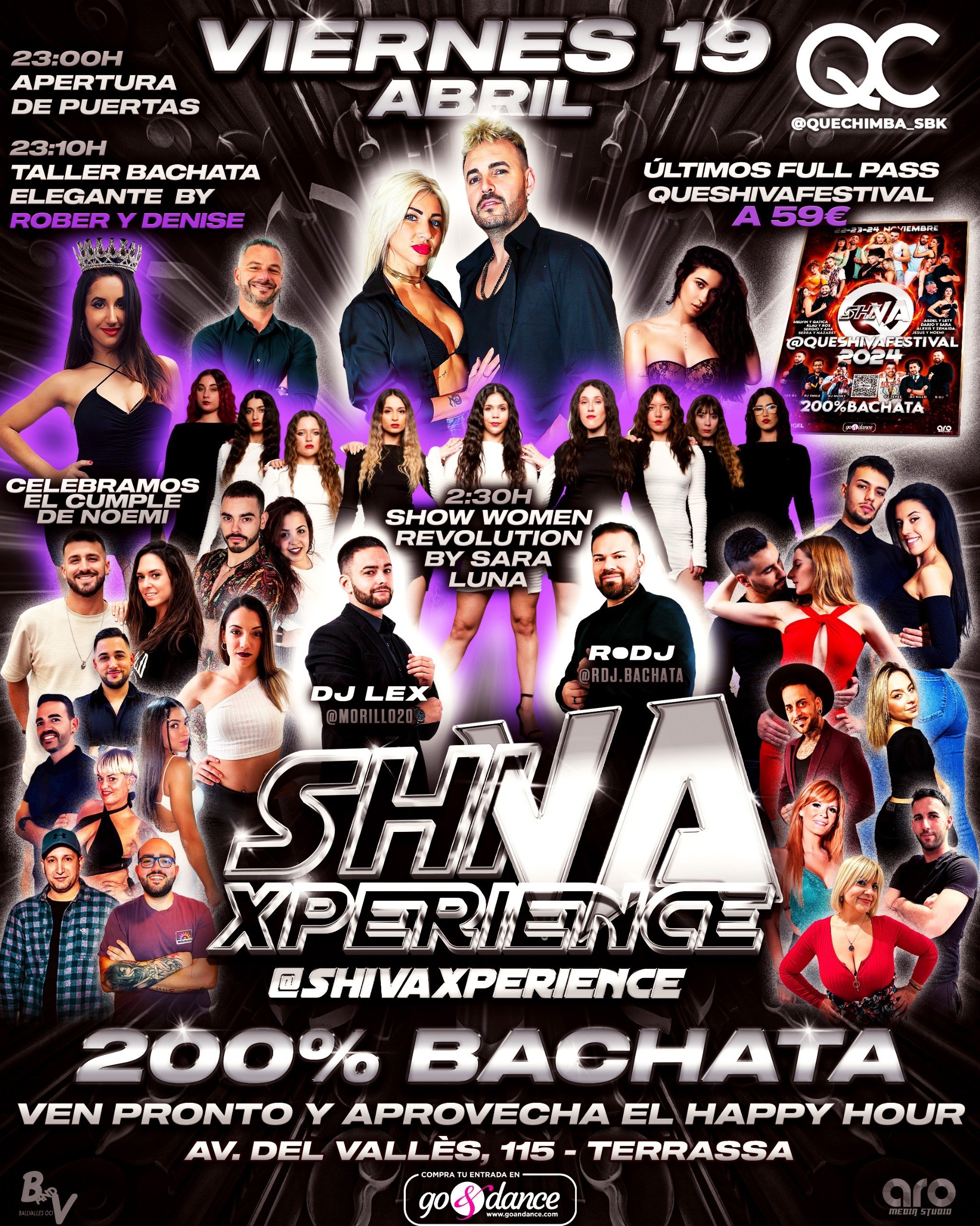 ?? VIERNES 19 DE ABRIL ?? 200% BACHATA EN QUECHIMBA BY SHIVA XPERIENCE ??