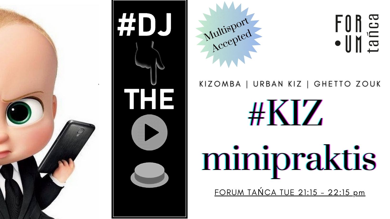 #KIZ minipraktis w Forum Tańca kizomba ▪ urban kiz ▪ ghetto zouk