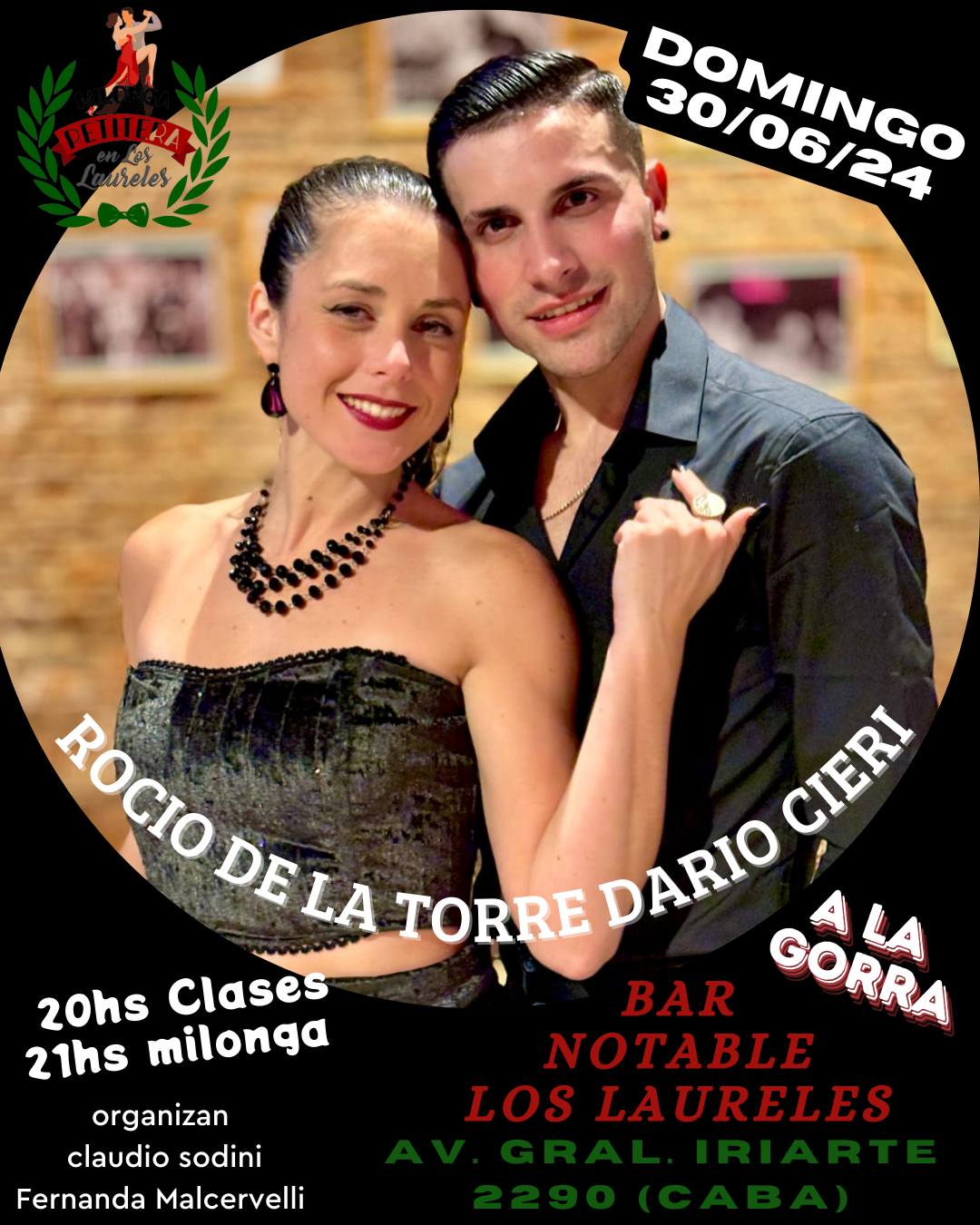 Milonga Petitera,exhibición Rocio de la Torre- Dario Cieri