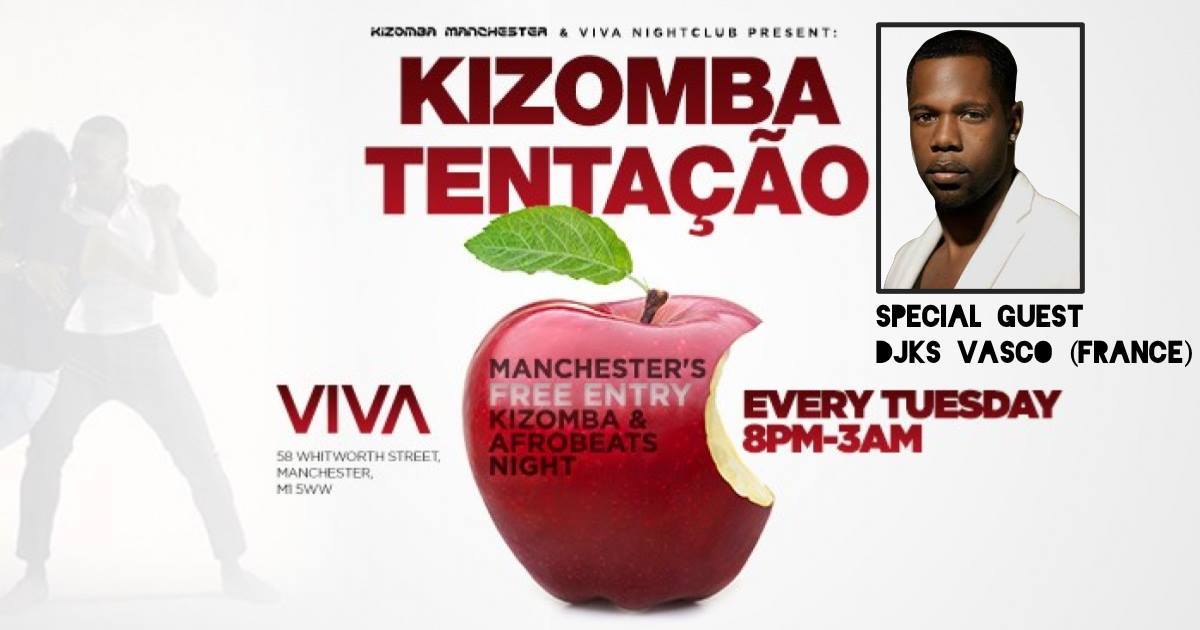 Free Entry 2 Room Kizomba & Afro Night! Special Guest DJKS Vasco