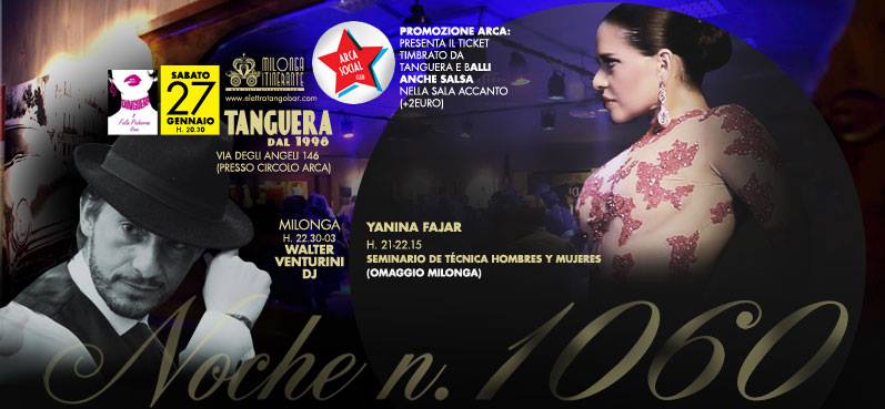 Pinsa, Seminario Yanina Fajar, TDj Venturini a Tanguera + Salsa