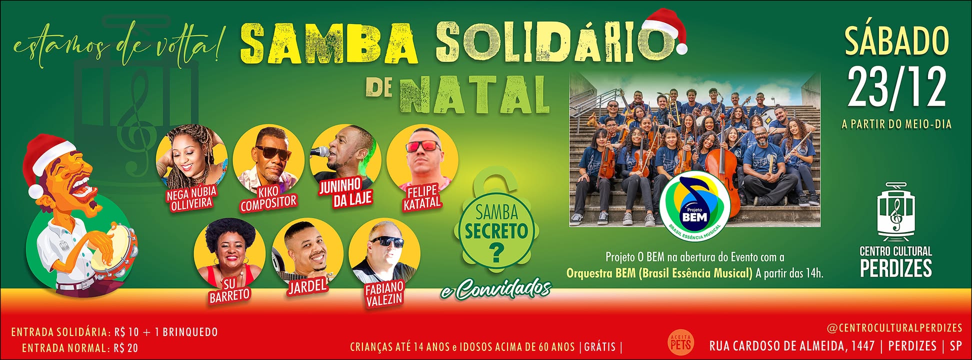 Samba Solidário de Natal nas Perdizes