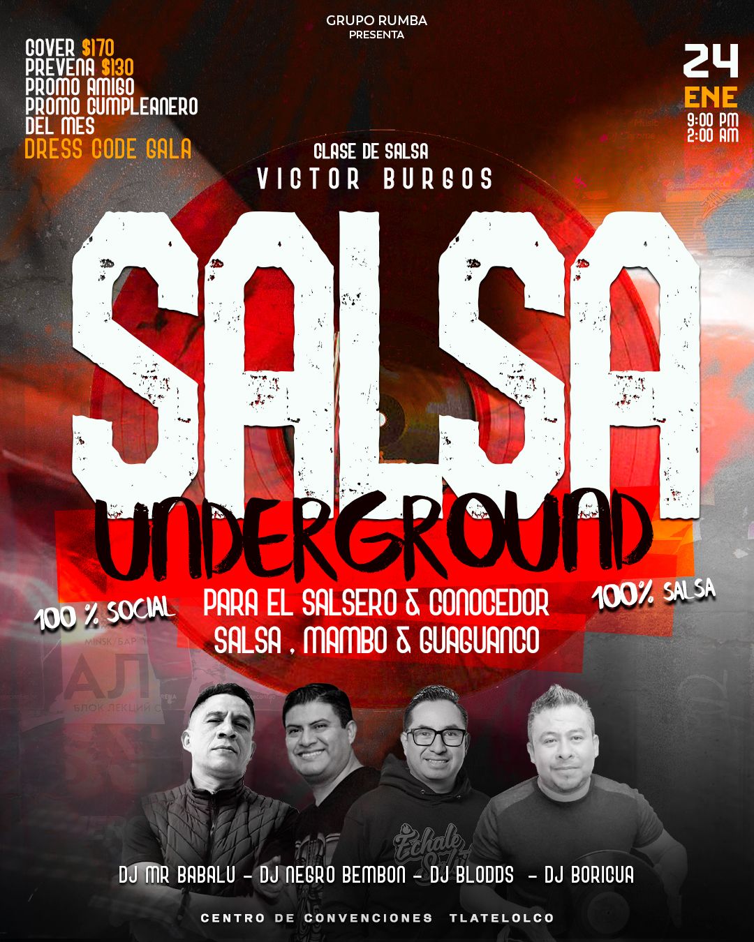 Salsa Underground - viernes 24 de enero 9 pm