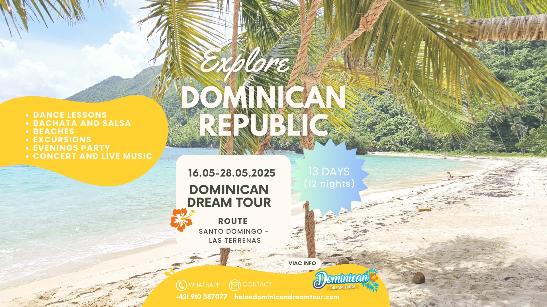 🌴🌟 Dominican Dream Tour Máj 2025 🌟🌴
