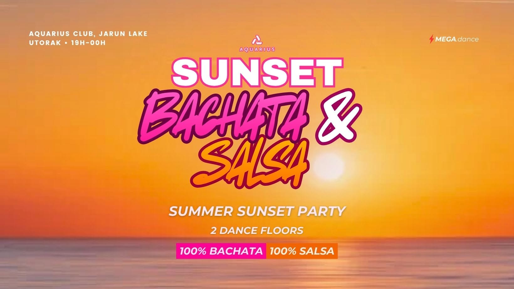 ☀️ Aquarius SUNSET: Bachata & Salsa 🌊 30.06. utorak (Tuesday)