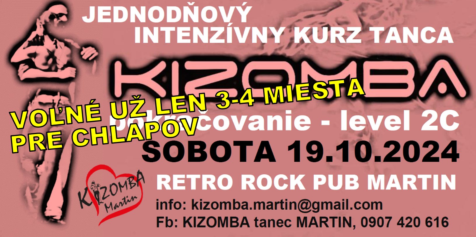 KIZOMBA L2C - jednodňový intenzívny kurz