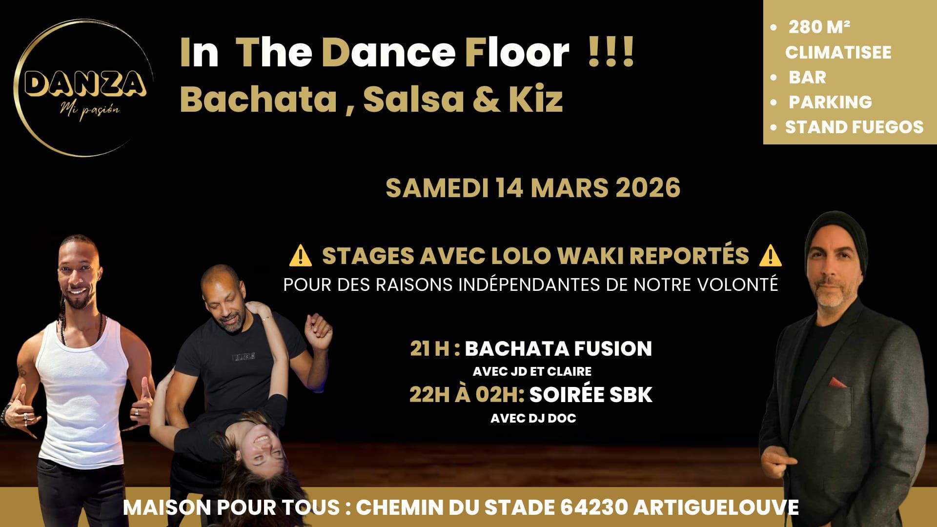 Stage gratuit + soirée sbk avec Dj doc