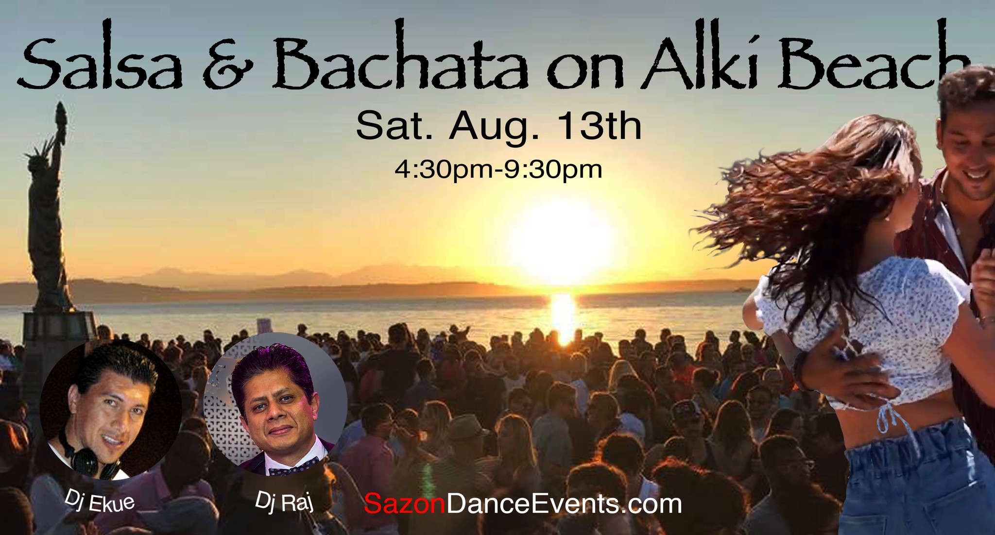 Salsa & Bachata on Alki Beach w Intro lesson