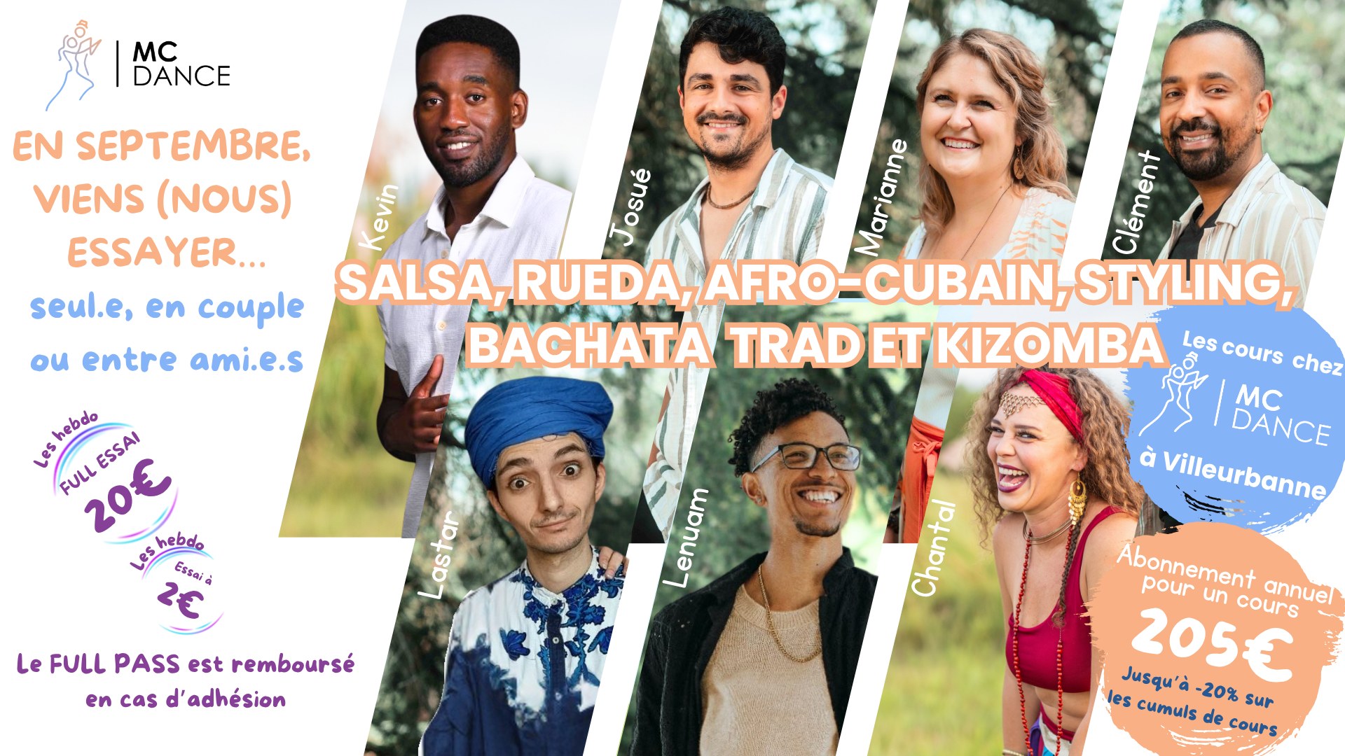 Portes ouvertes MC Dance : salsa cubaine, rueda, bachata trad, kizomba, afrocubain, styling