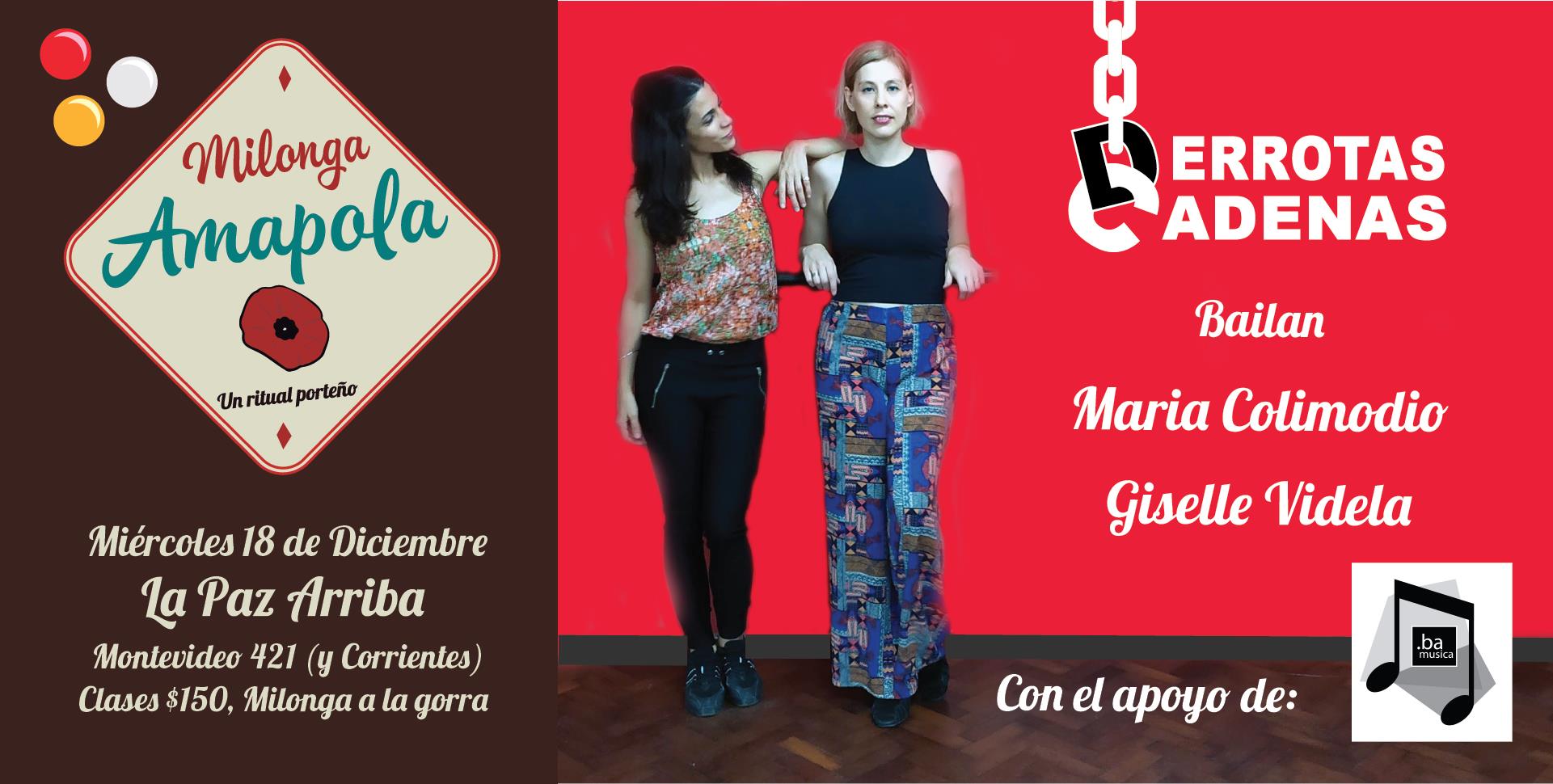 Amapola 18 de diciembre, Bailan María Colimodio y Giselle Videla