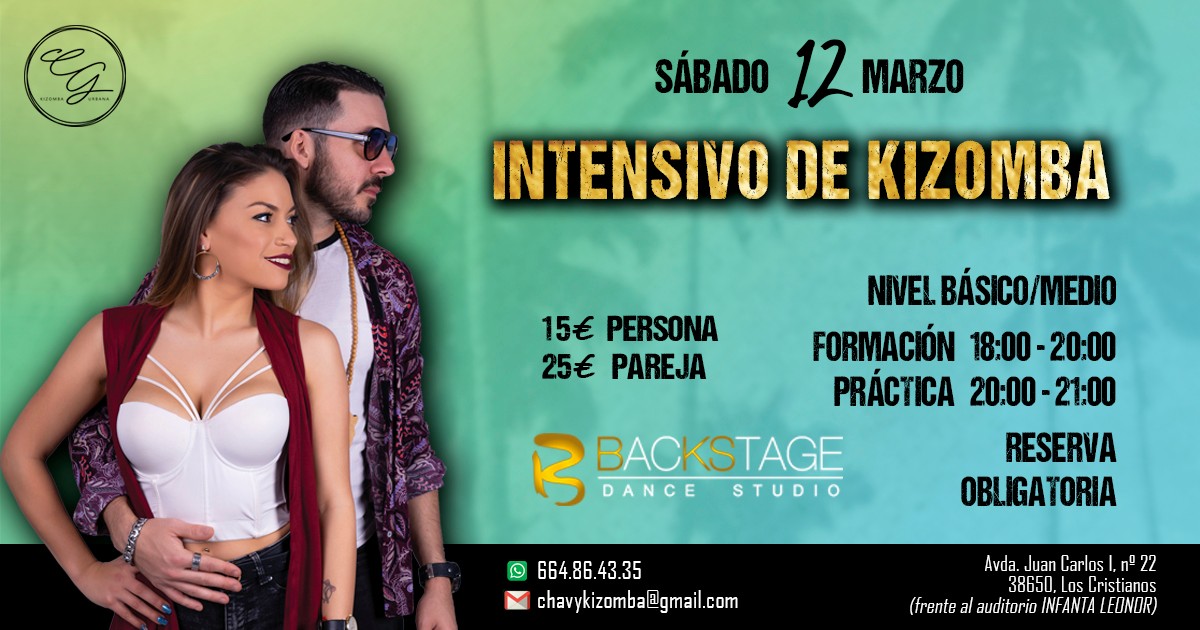 Intensivo de Kizomba con Chavy & Gaby en Backstage Dance Studio (Los Cristianos)