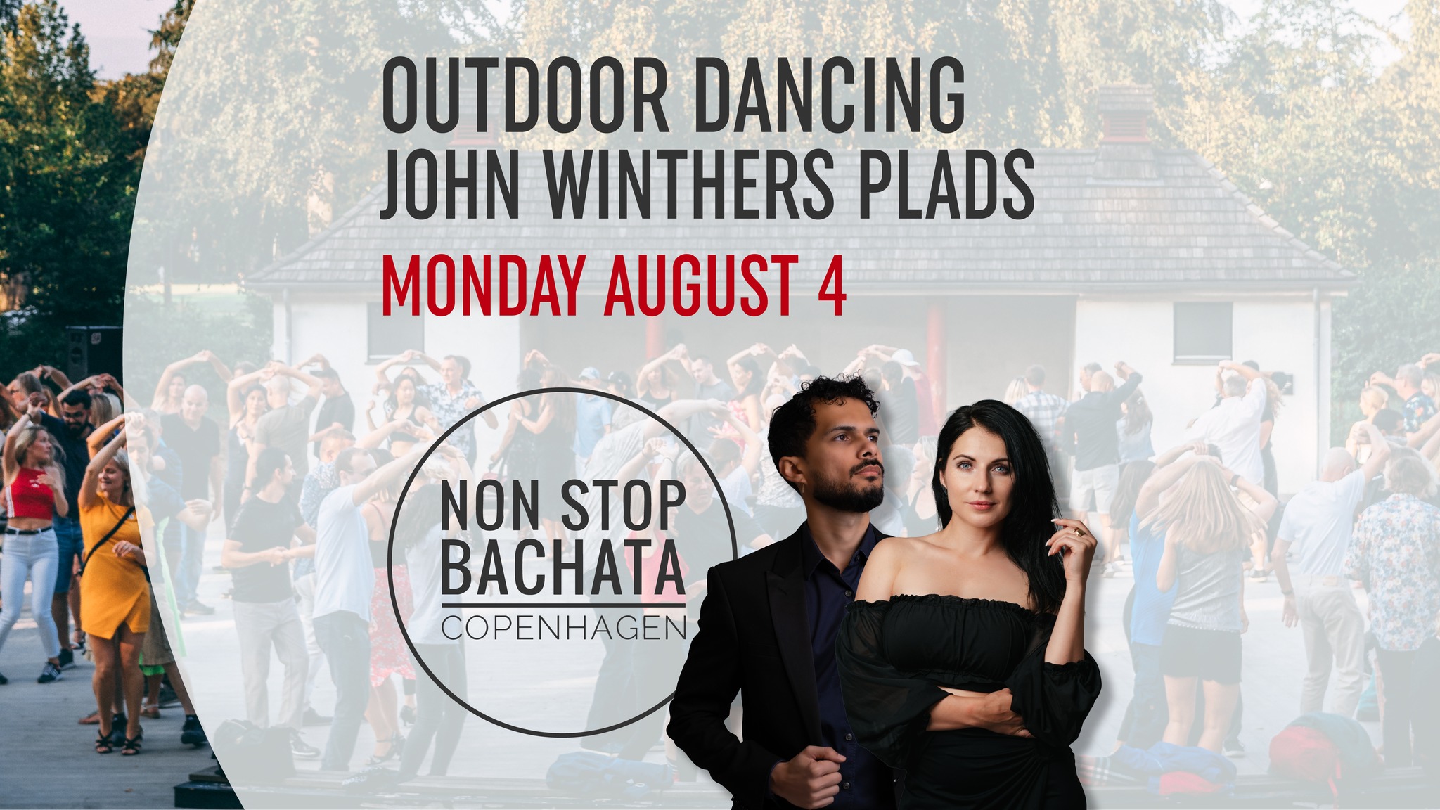 NON STOP BACHATA @ John Winthers Plads Free improver-level workshop with VJ & Natalia