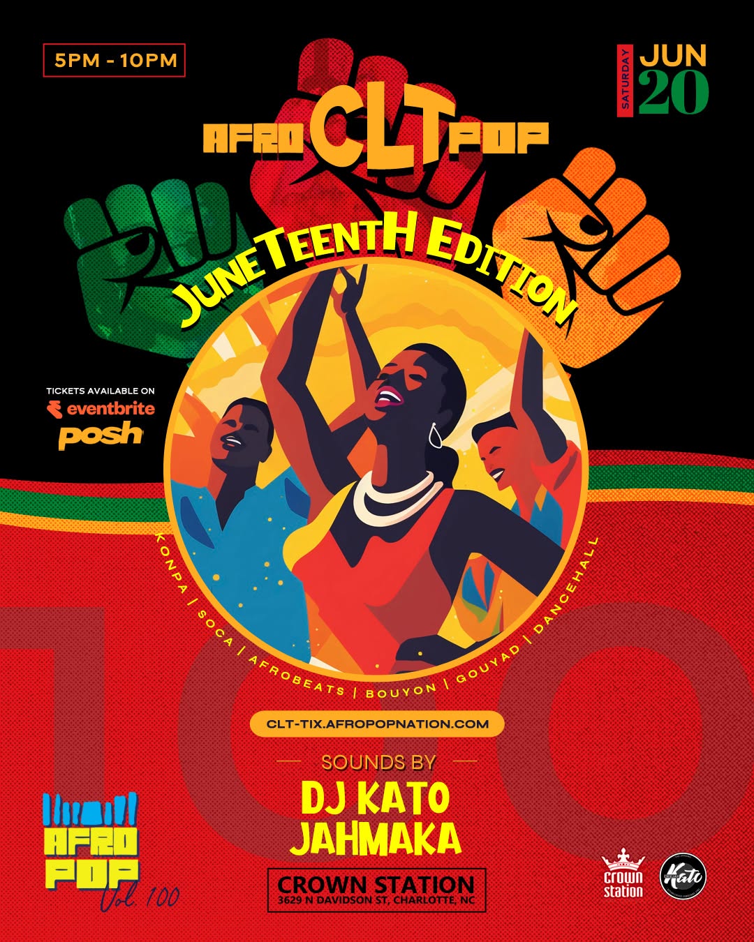 AfroPop! Charlotte, Vol.100: 6TH Annual Juneteenth Edition!