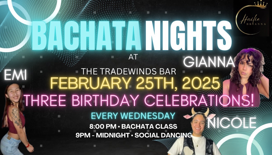 BACHATA NIGHT @ TRADEWINDS BAR!