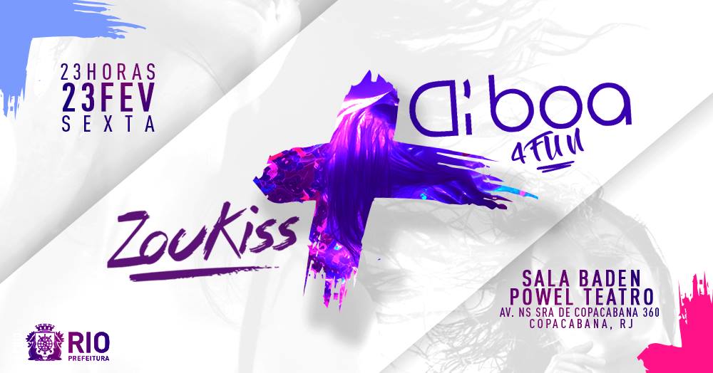 ZouKiss + Diboa 4Fun Próxima edição dia 30 de Março, Sexta!