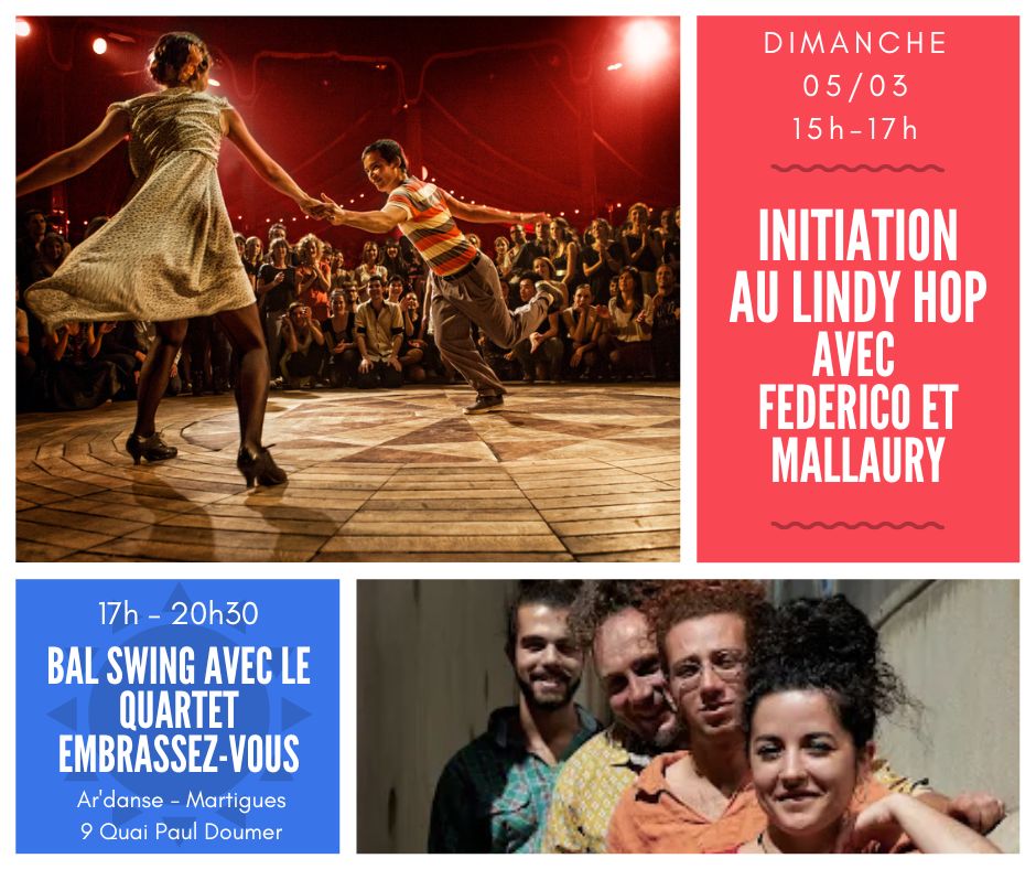 Initiation Lindy hop + Bal swing avec le quartet Embrassez-vous!
