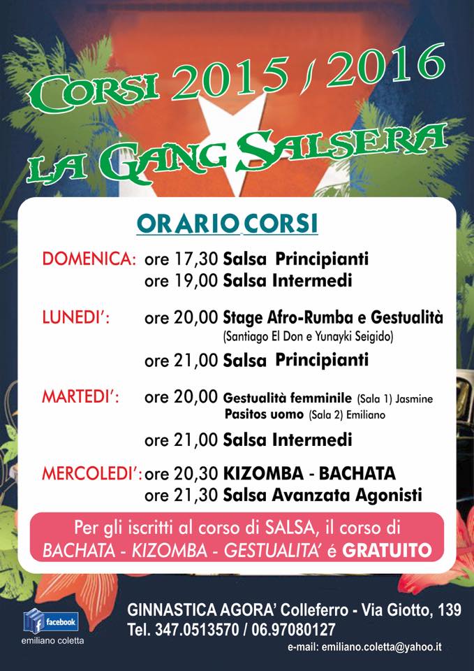 CORSI SALSA 2016 * GANG SALSERA COLLEFERRO*