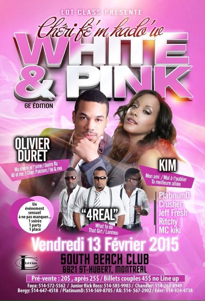 ::: CE SOIR :::: OLIVIER DURET * KIM & 4 REAL ( JOUR J ) WHITE & PINkK