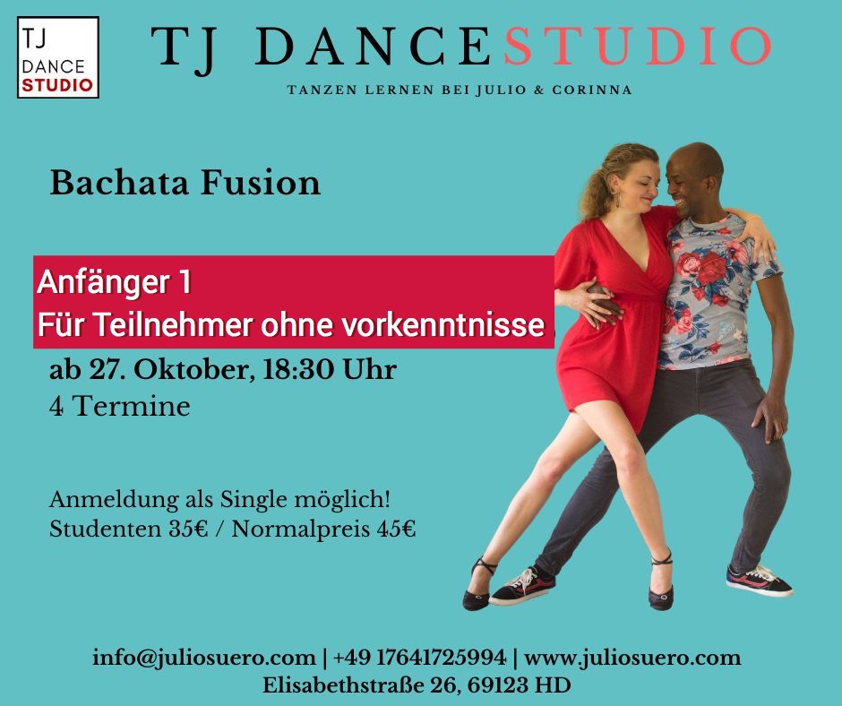 Bachata Fusion Anfänger 1 - TJ Dancestudio Heidelberg