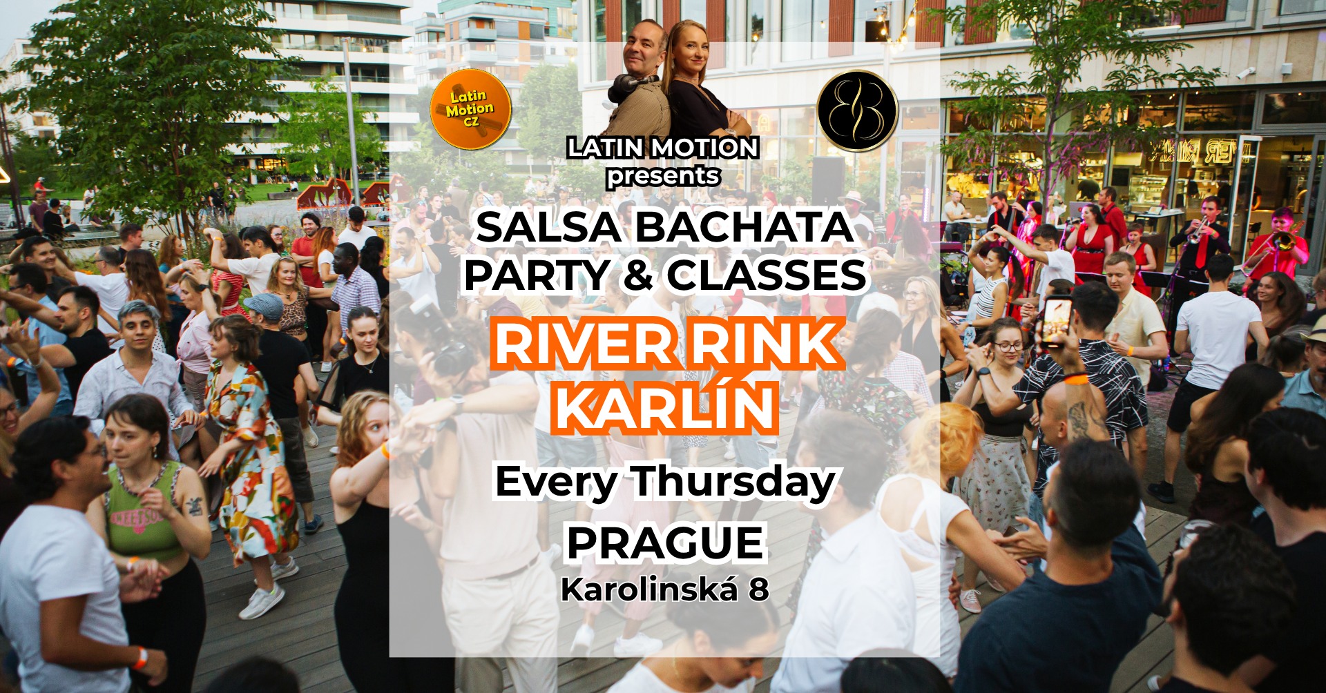 Salsa a bachata open air v River Rink Karlín ⭐️