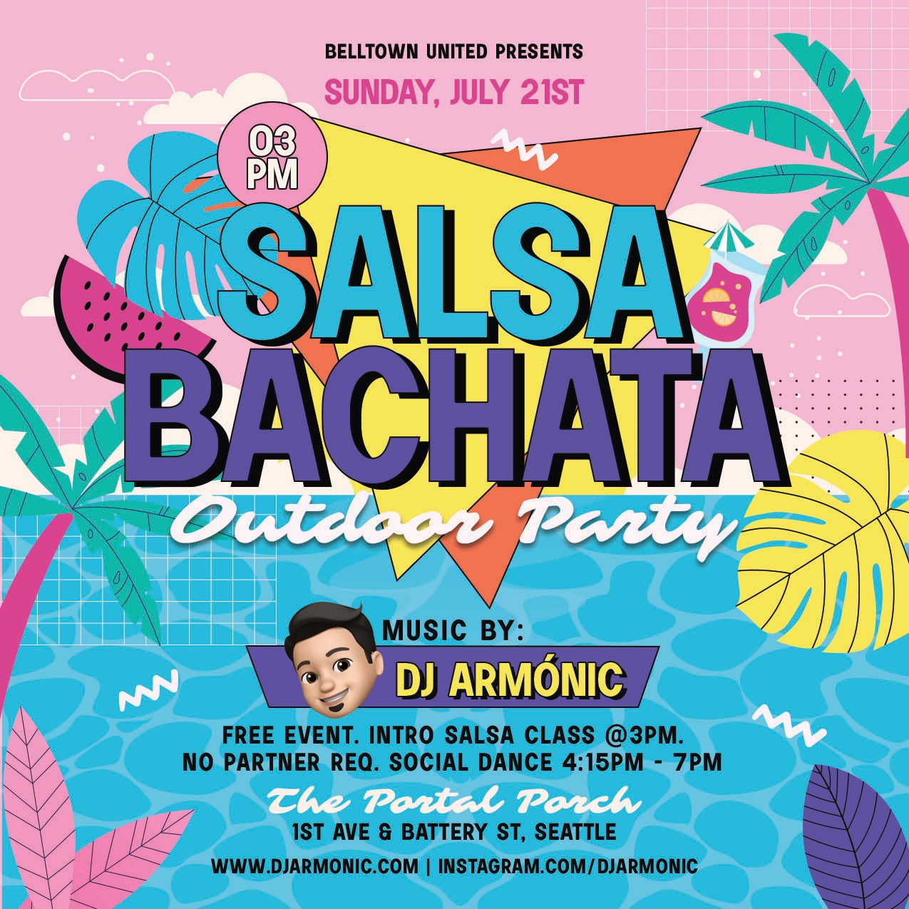 FREE Salsa & Bachata Outdoor Party w Intro Salsa Class