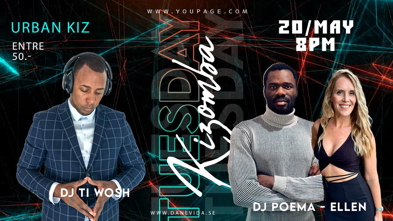 Tuesdays workshop and social (kizomba x Urban kiz x Kompa) Ti Wosh x Poema x Ellen