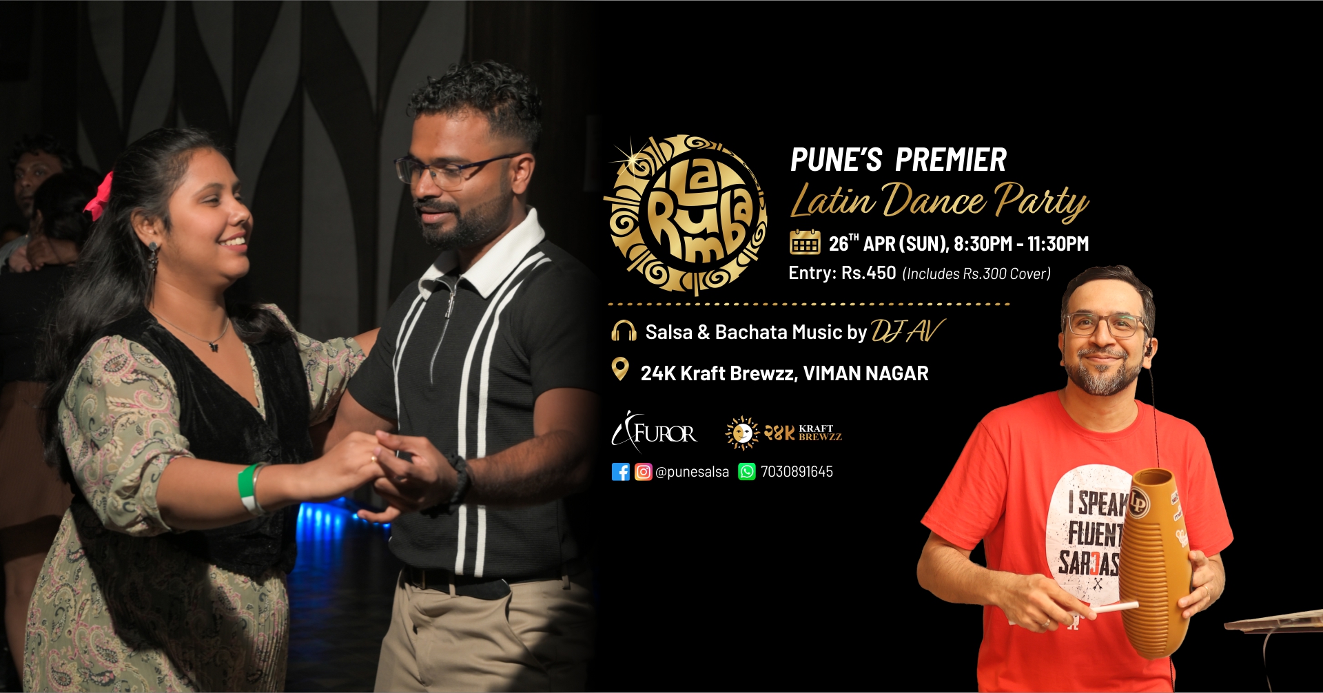 La Rumba in Viman Nagar - Salsa & Bachata Party - 26th Apr'26