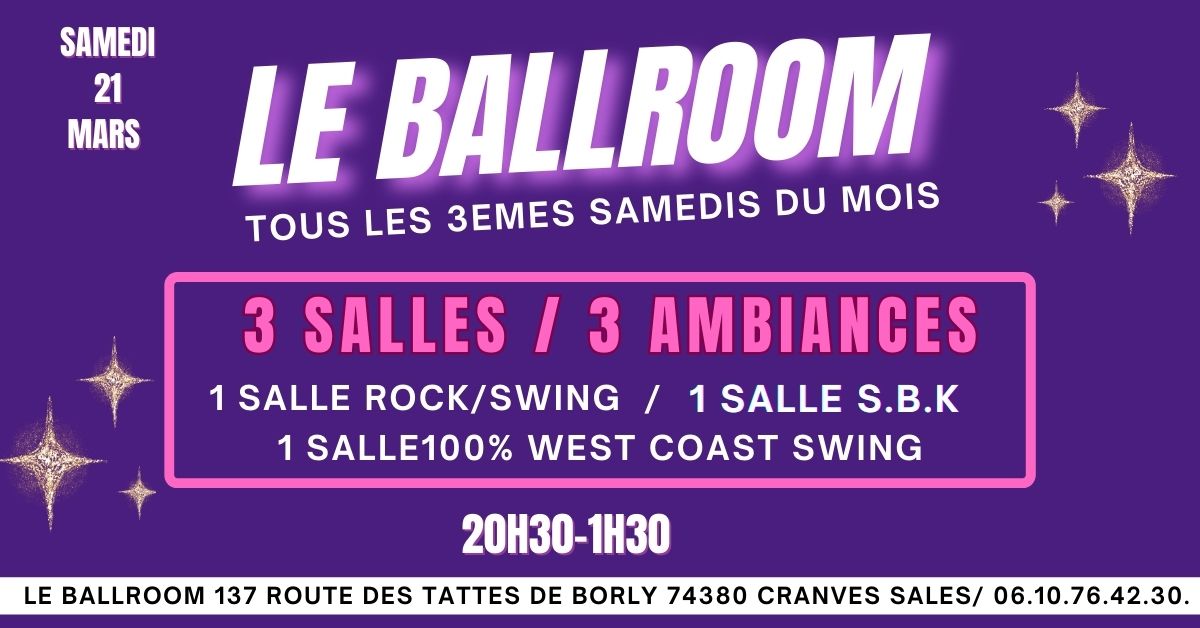 SOIREE ROCK N SWING S.B.K WEST COAST 3 SALLES & 3 AMBIANCES