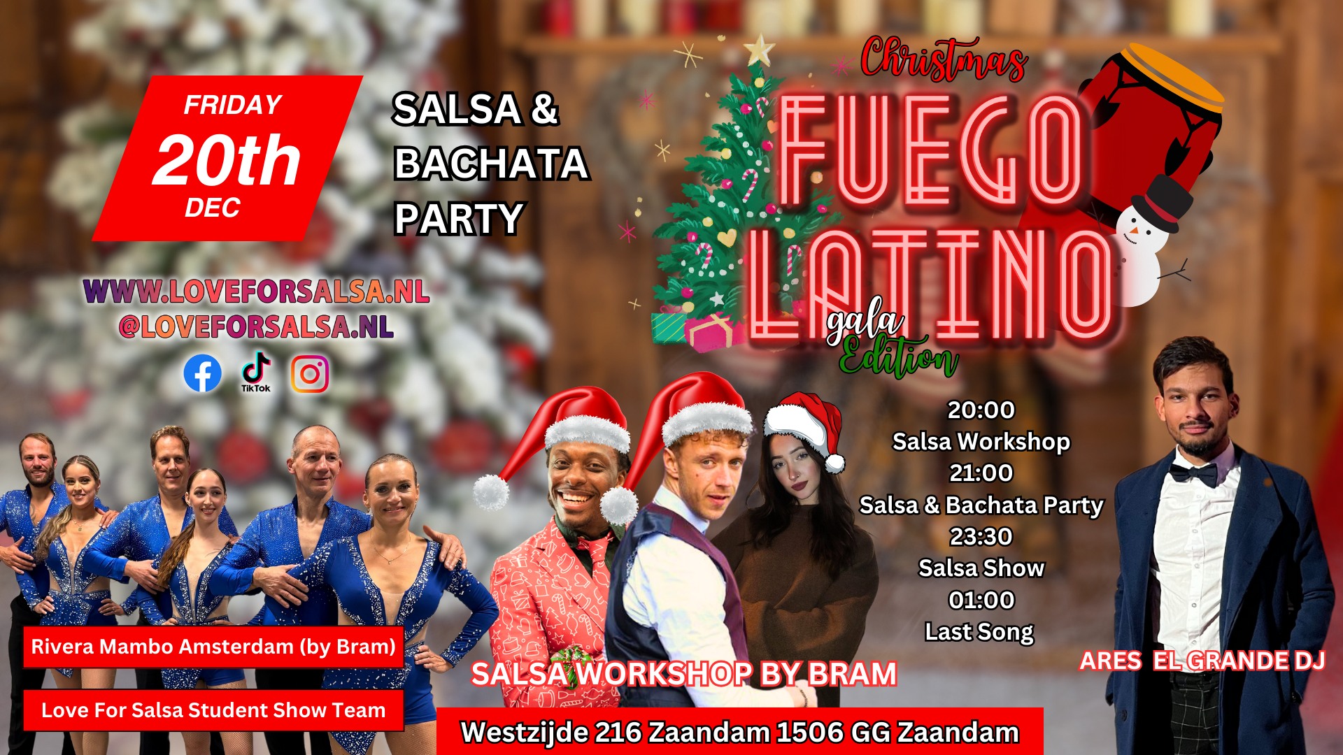 Fuego Latino Christmas Gala Edition DJ Ares Workshop 2 shows