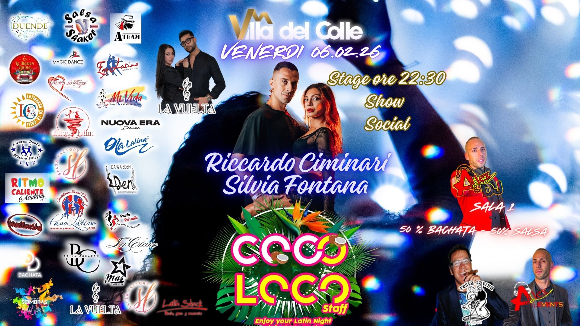 Venerdi 06 02 26 Riccardo Ciminari & Silvia Fontana CocoLoco Latino @Villa del Colle