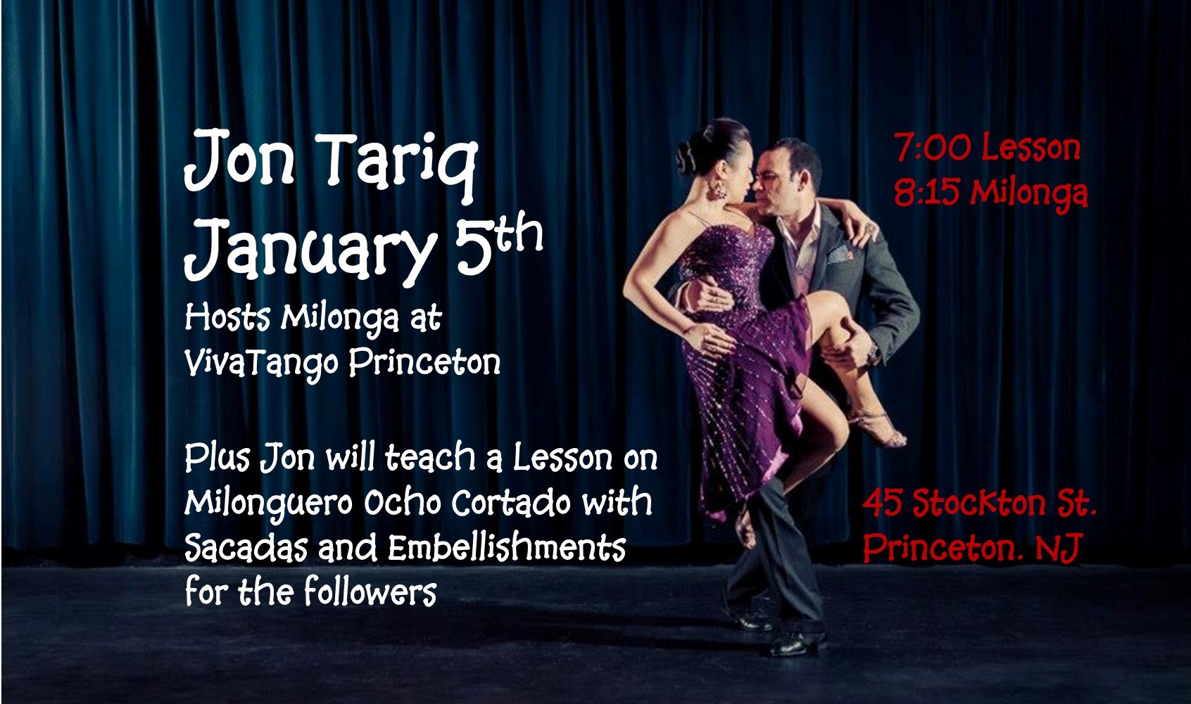 Milonga with Guest Instructor Jon Tariq