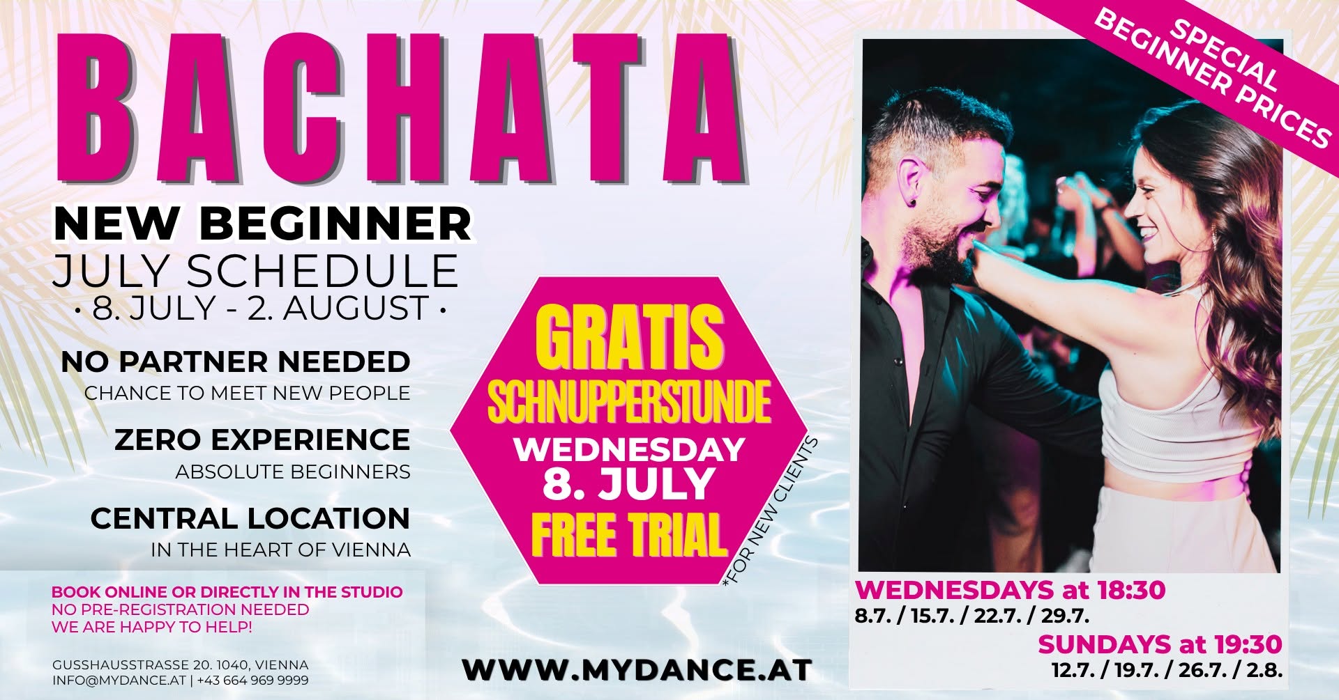 BACHATA BEGINNER VIENNA JULY Program