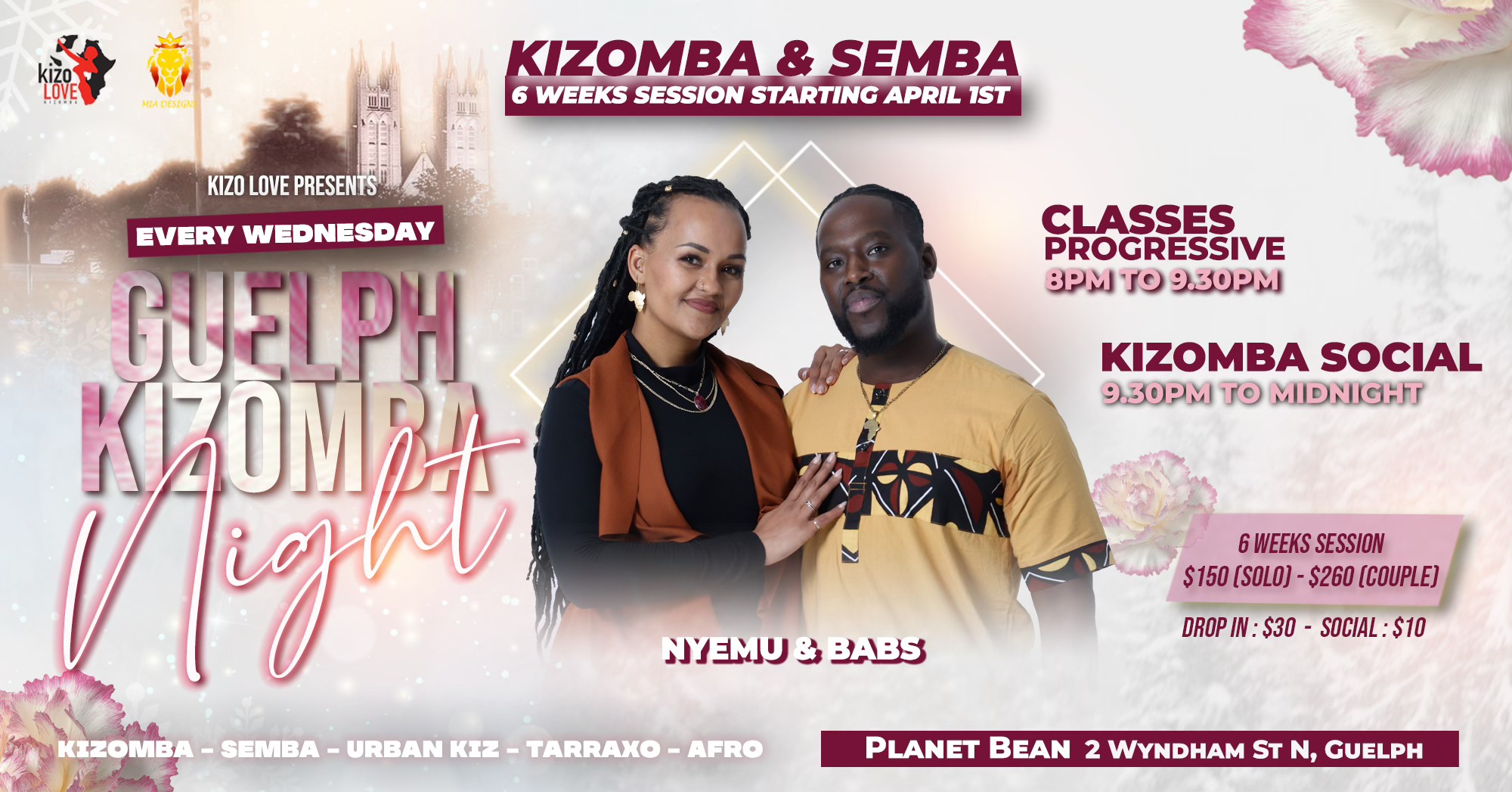 Guelph Kizomba Night Planet bean May 6th