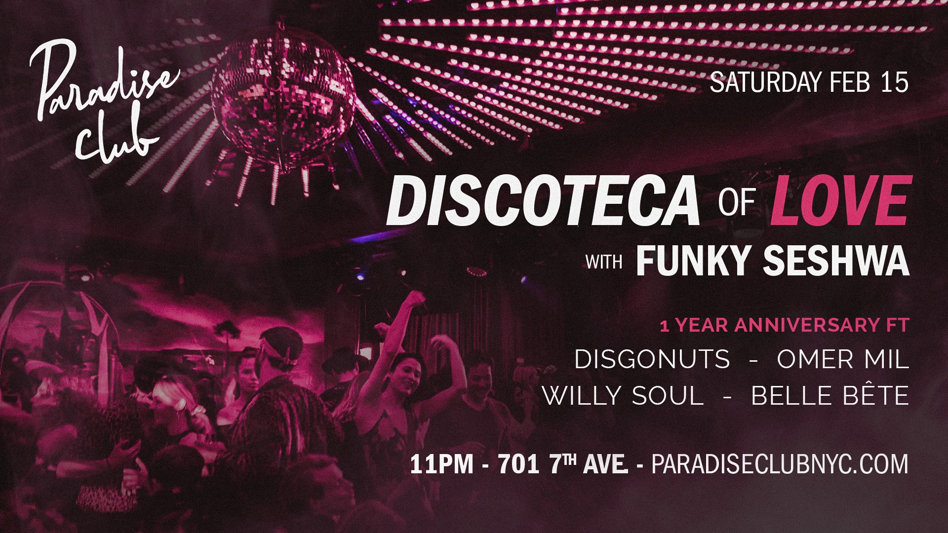 Discoteca of Love Anniversary with the Funky Seshwa