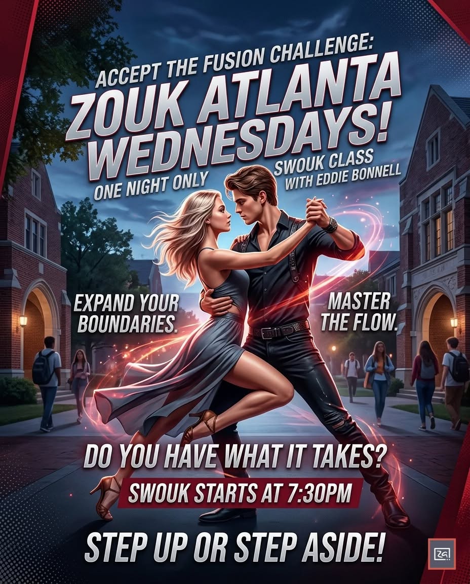 SWOUK - West Coast Swing and Zouk Dance Fusion with Eddie Bonnell Zouk Atlanta Wednesday Workshop!