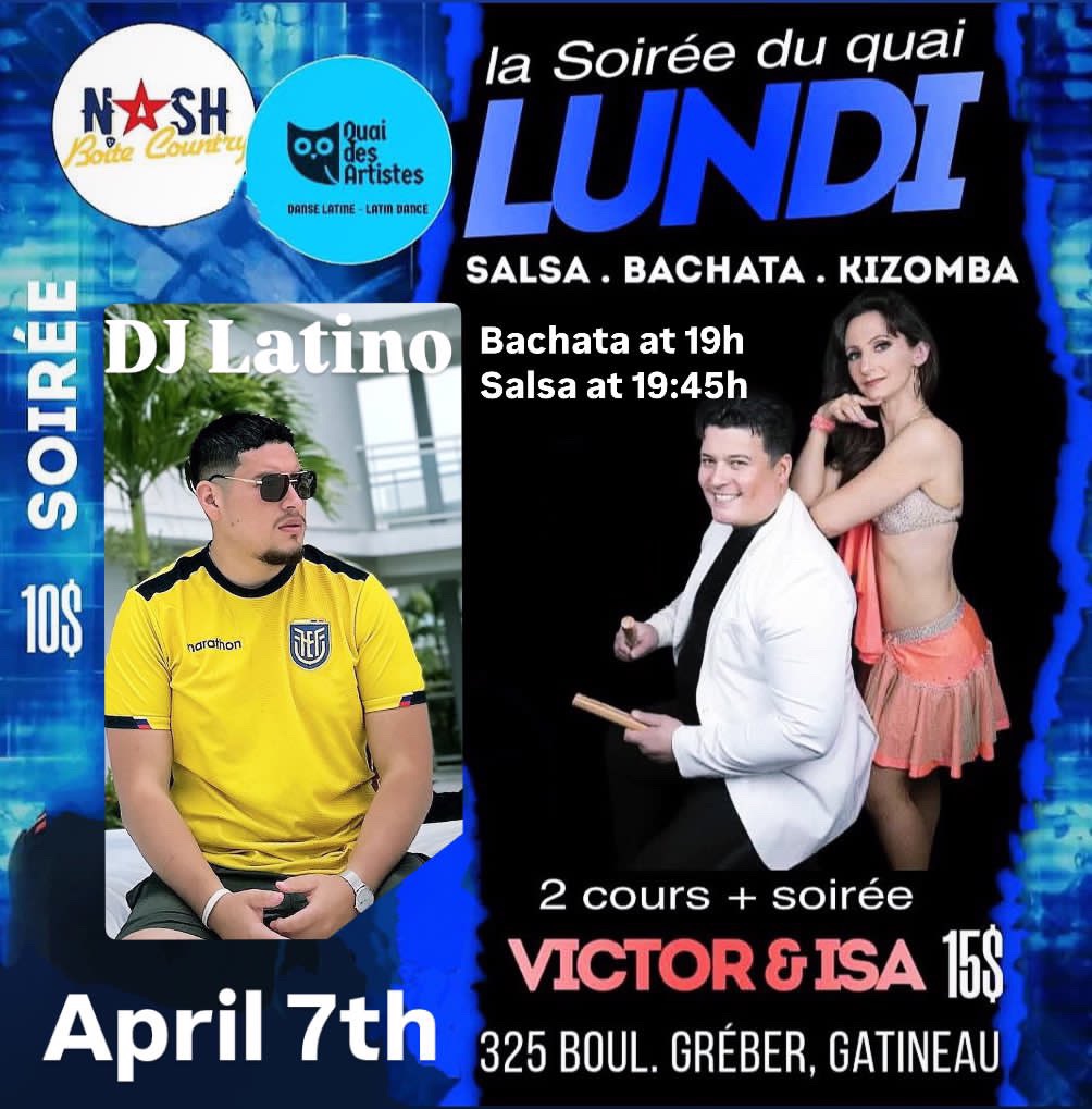 La soirée du quai ⭐️ atelier par Victor & Isa & musique avec Dj Rorro & DJ Latino