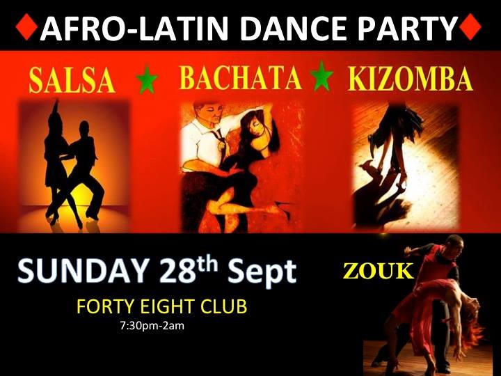 1st Afro-Latin Dance Party, Sunday 28th of september