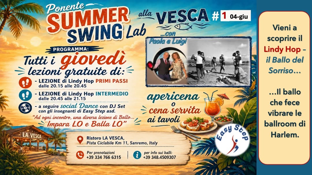 Ponente SUMMER SWING Lab - Vesca, n.1 - 04-giu