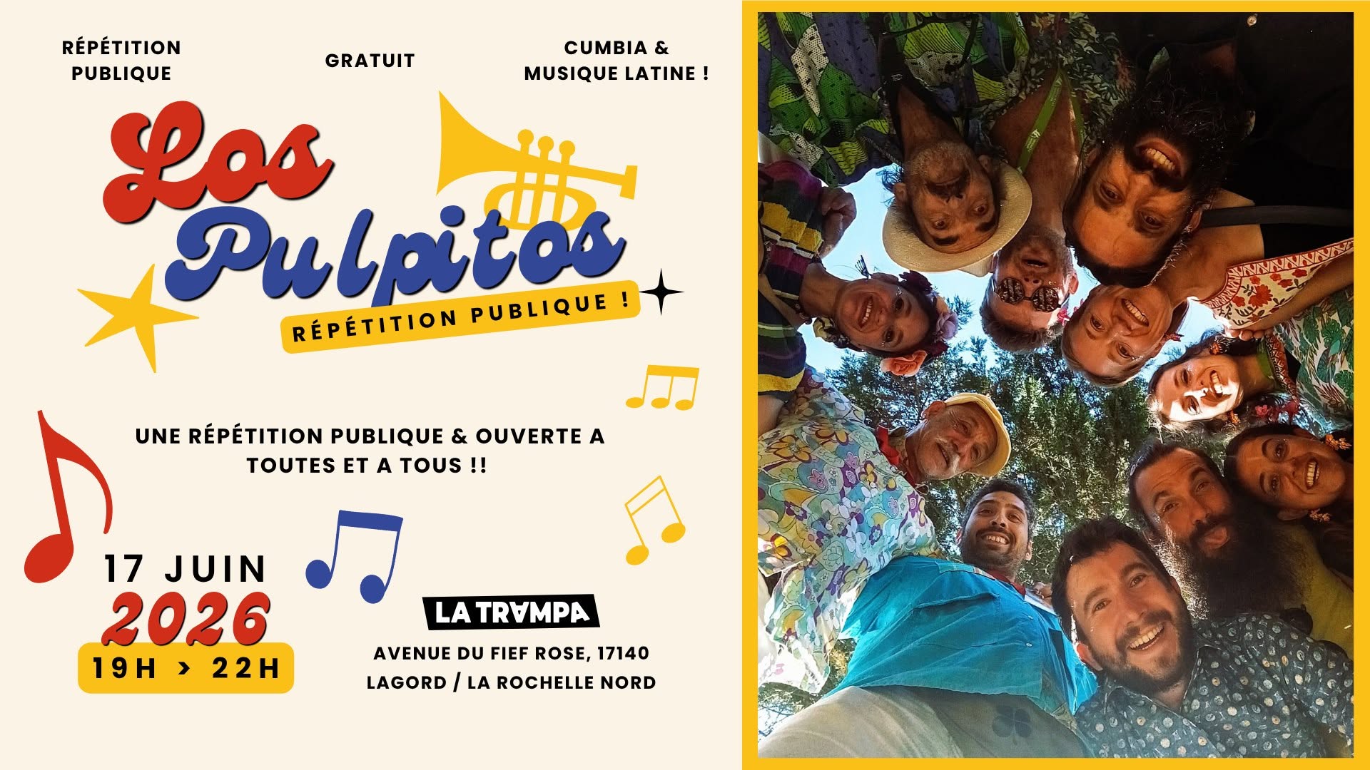 🎸 RÉPÉTITION PUBLIQUE : LOS PULPITOS À LA TRAMPA ! 🌴